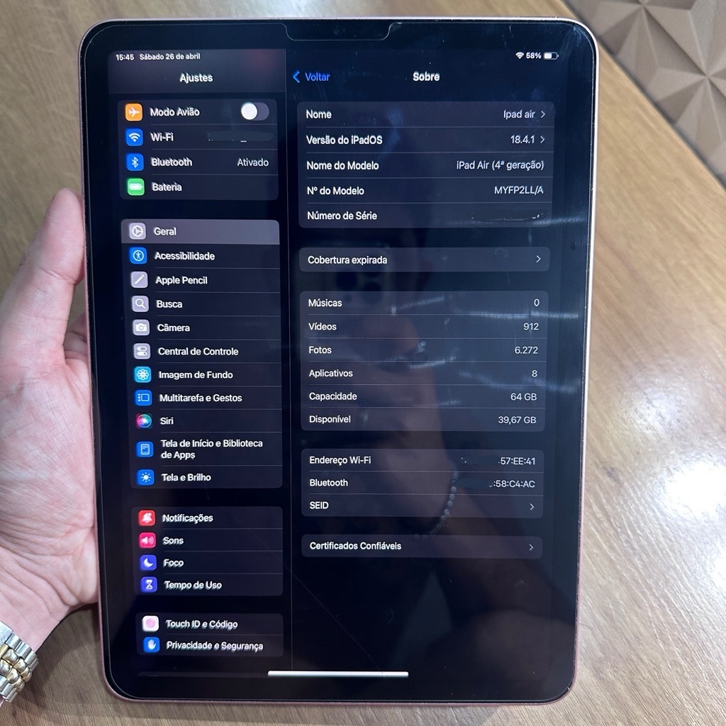 Apple iPad Air 4°Gen (64Gb) Rose